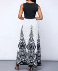 Ladies' Round Neck Printed A-list Fashionable Dress Lady T Fashions