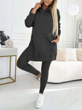 Sports Casual Hooded Sweater Thickened Underwear Leggings Two-piece Suit Lady T Fashions