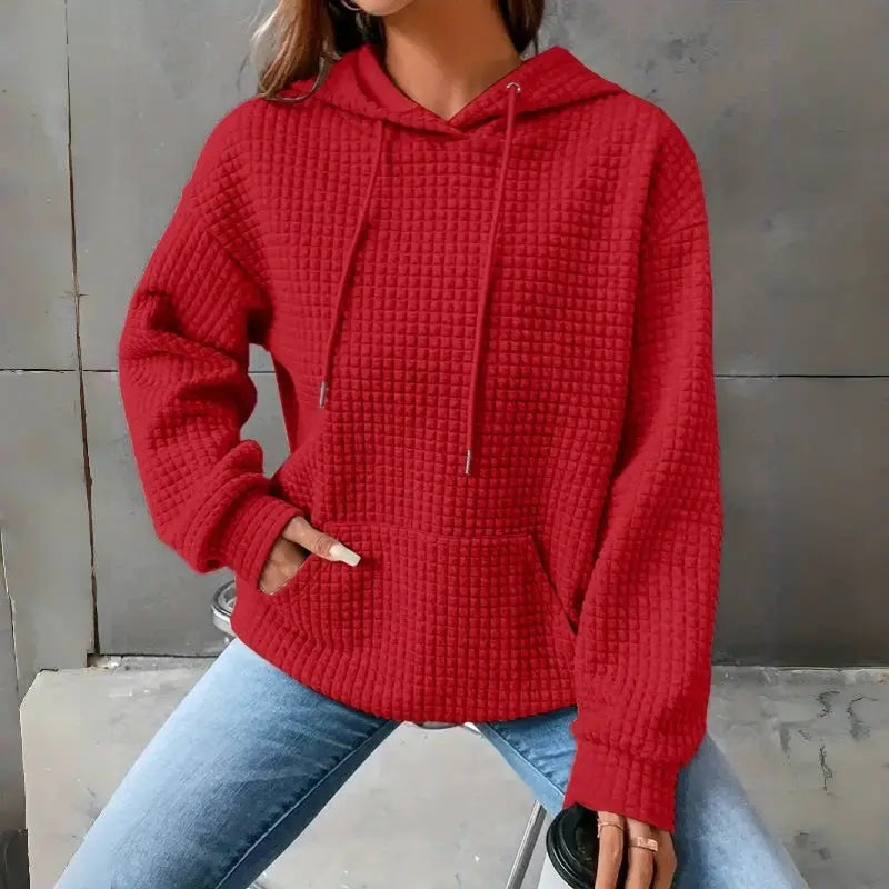 Women's Loose Fitting Hooded Long Sleeved Sweatshirt Lady T Fashions