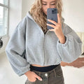 European And American Casual Women's Solid Color Hoodies Lady T Fashions