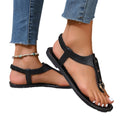 Summer New Foreign Trade Plus Size Flip-Toe Comfortable Outdoor Elastic Strap Sandals Lady T Fashions