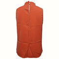 Ladies' Fashion Solid Color Round Neck Sleeveless Shirt Top T-shirt Lady T Fashions