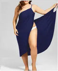 Plus size suspenders beach skirt Lady T Fashions