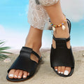 Womens Comfortable Casual Slippers - Stylish Black Open Toe Non-Slip Slides - Durable Outdoor & Beach Ready, Quick-Dry Slip-On Shoes Lady T Fashions