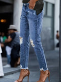 Stretchy Boyfriend Jeans For Women - Ripped, Distressed, Comfortable Denim Pants With Five-Pocket Design, Faded Wash, And Relaxed Fit Amazon Don't Sell Lady T Fashions