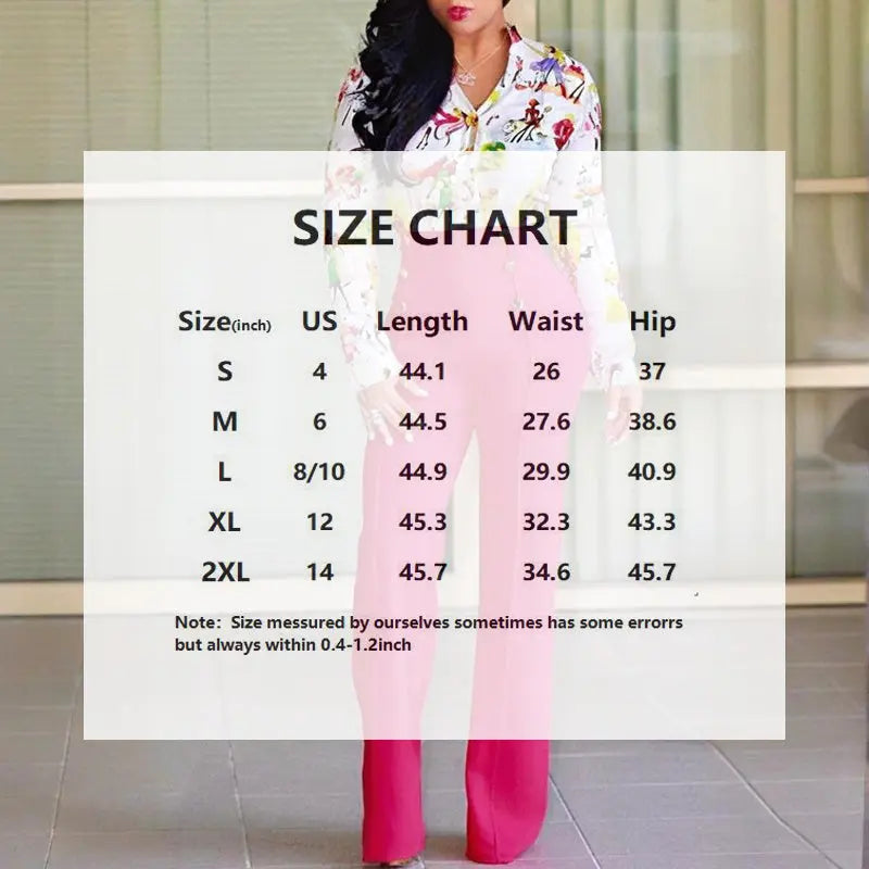 Women's Elegant High-Waisted Wide Leg Pants With Double-Breasted Buttons - Flared Trousers For Casual & Formal Wear Lady T Fashions