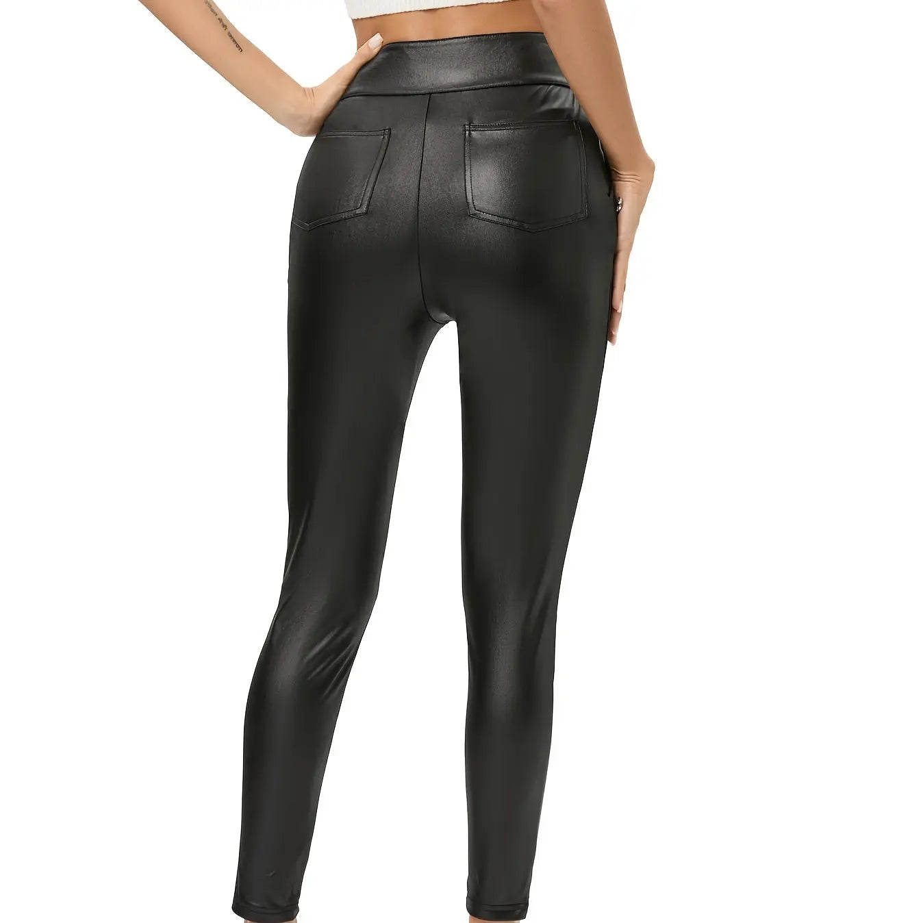 Ladies' Fashionable Slim Fit And Slimming High Waisted Pants, New Retro Casual Tight Fitting And Versatile Elastic Pencil Pants Lady T Fashions