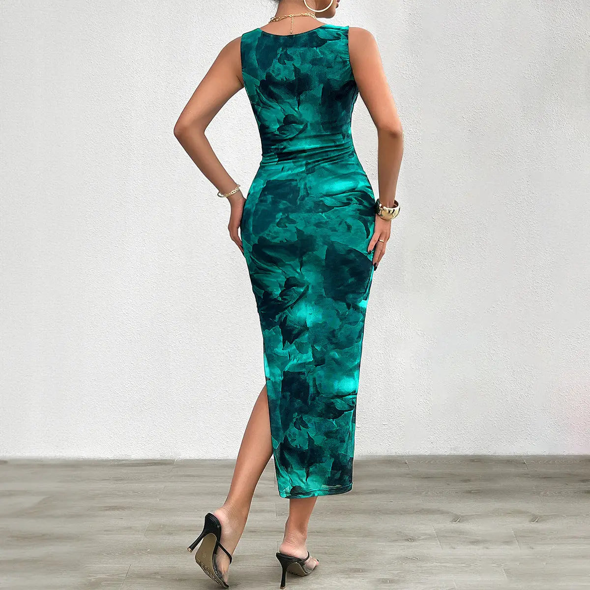 Elegant Slim Sleeveless Mesh Dress Lady T Fashions