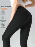 4pcs High-Waisted Flare Sharkskin Leggings Slim Fit, Lightweight & Sculpting Yoga Pants Lady T Fashions