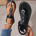Summer New Foreign Trade Plus Size Flip-Toe Comfortable Outdoor Elastic Strap Sandals Lady T Fashions