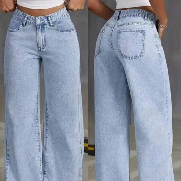 Sweet And Spicy Style High Waist Straight Jeans Lady T Fashions