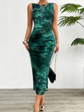 Elegant Slim Sleeveless Mesh Dress Lady T Fashions