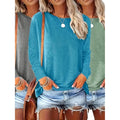 3 Pack Womens Plus Size Long Sleeve Shirts Crew Neck Basic Tee Tops Loose Fit Fall Outfits For Women 1X-5X Lady T Fashions