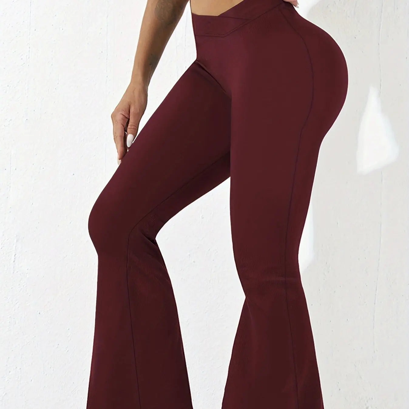 Ladies' Fashionable And Elegant Temperament Versatile Solid Color Tight Fitting Autumn And Winter Pants Elegant Lady T Fashions