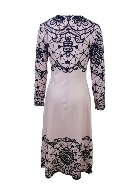 Ladies' Round Neck Printed Fashionable Dress Lady T Fashions