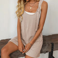 Womens Rompers Summer Casual Short Overalls Sleeveless Adjustable Tie Knot Strap Jumpsuits With Pockets Lady T Fashions