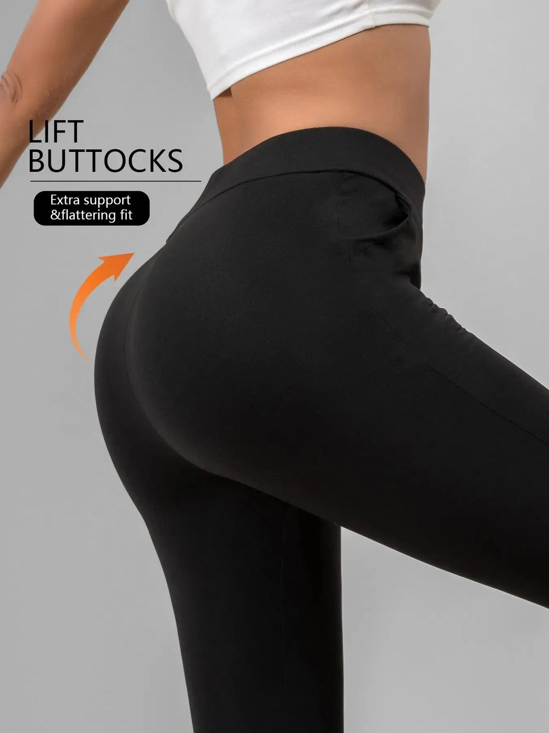 4pcs High-Waisted Flare Sharkskin Leggings Slim Fit, Lightweight & Sculpting Yoga Pants Lady T Fashions