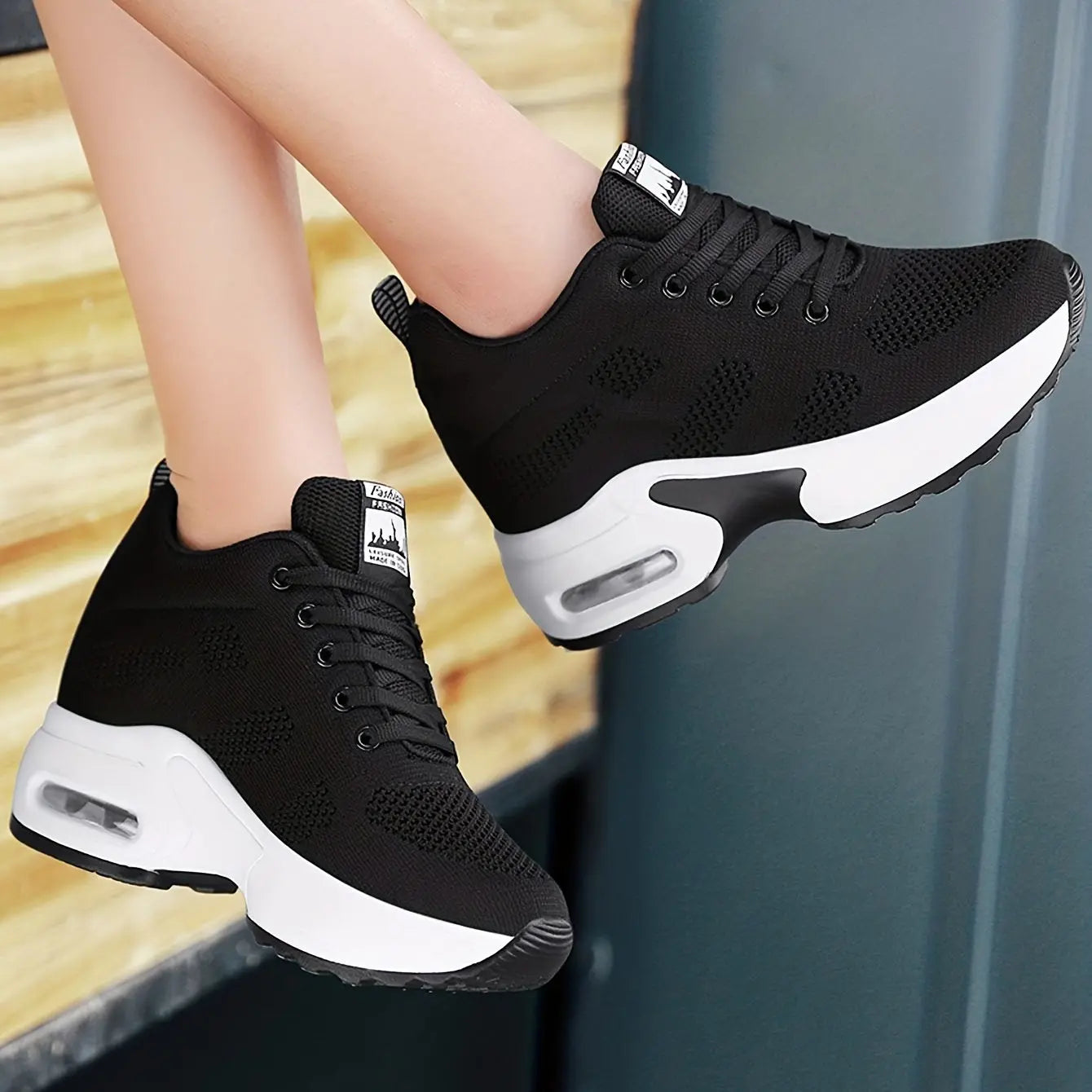 Stylish Women's Low-Top Mesh Sneakers - Air Cushioned, Breathable, Lace-Up Casual Shoes - Ideal for Spring Lady T Fashions