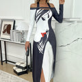 Ladies' Business Elegant Wide Leg Casual Loose Fit One Shoulder Set Sexy Party Set Lady T Fashions