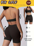 Women's Yoga Workout Set  Sports Bra High-Waist Shorts  Quick-Dry  Breathable Lady T Fashions