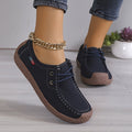 Women's Flat Loafers, Comfy Lace Up Soft Sole Flat Shoes, Casual Non Slip Walking Shoes Lady T Fashions