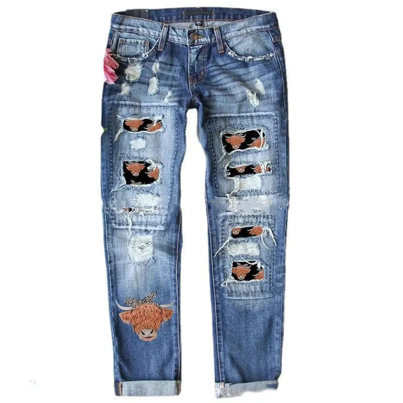 Summer Street Hipster Denim With Hole Trousers Lady T Fashions