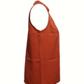 Ladies' Fashion Solid Color Round Neck Sleeveless Shirt Top T-shirt Lady T Fashions