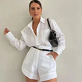 Women's Fashion Short Suit Pants Long-sleeve Suit Lady T Fashions