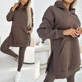 Sports Casual Hooded Sweater Thickened Underwear Leggings Two-piece Suit Lady T Fashions