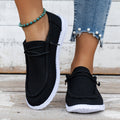 Women's Solid Color Canvas Shoes, Casual Lace Up Flat Sneakers, Women's Daily Travel Shoes Lady T Fashions