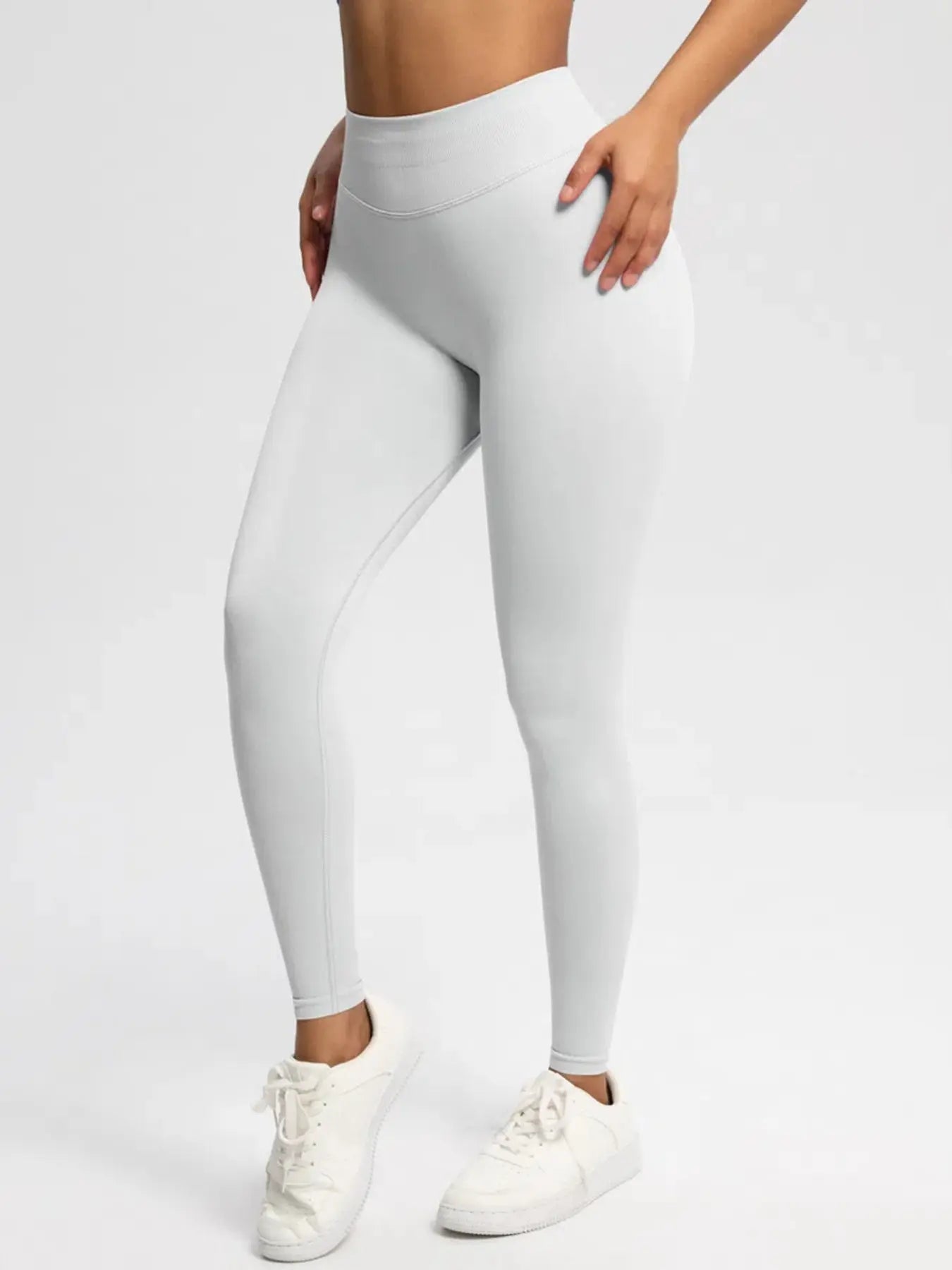 Sexy High Elastic Women's Solid Tights High Waist Workout Yoga Leggings, Scrunch Butt Lifting Elastic Pants, Tummy Control Butt Lifting Workout Yoga Athletic Pants Lady T Fashions