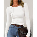 Women Long Sleeve T Shirts Crewneck Slim Fit Tops Going Out Fall Fashion Basic Tee Lady T Fashions