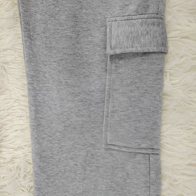 Women's Solid Color Straight Leg Pants - Stretchy Drawstring Waist With Dual Pockets Casual Trousers For Spring&Fall Lady T Fashions