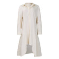 Loose-fitting Long Sleeves Irregular Midi Dress Solid Color Lady T Fashions