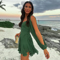 Women's Solid Color Slim Fit Short Dress Lady T Fashions