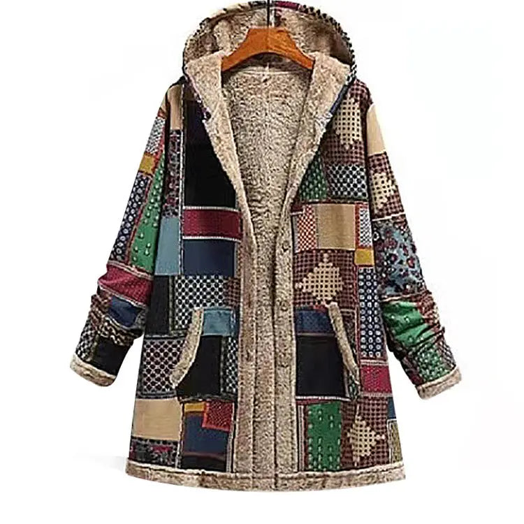Cotton And Linen Printed Hoodie Lady T Fashions