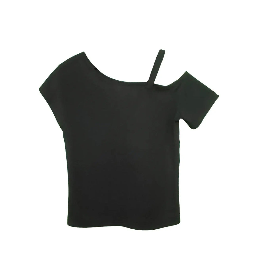 Ladies' Fashion Asymmetrical Neck Heart-shaped Printed Top Casual Pullover Slanted Shoulder Collar Shirt Lady T Fashions