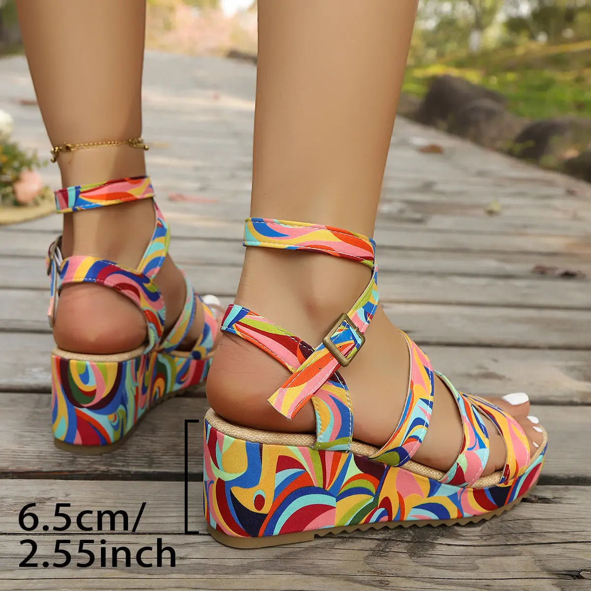 Buckle Wedge Lightweight European And American Women's Sandals Lady T Fashions