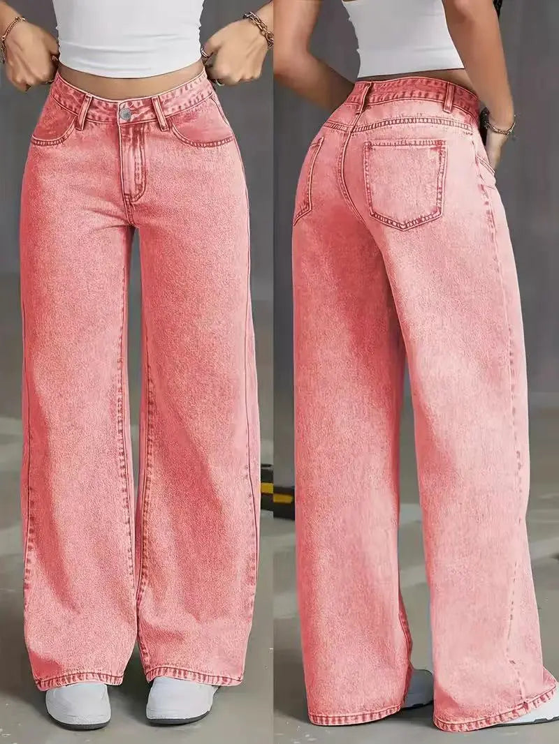 Sweet And Spicy Style High Waist Straight Jeans Lady T Fashions