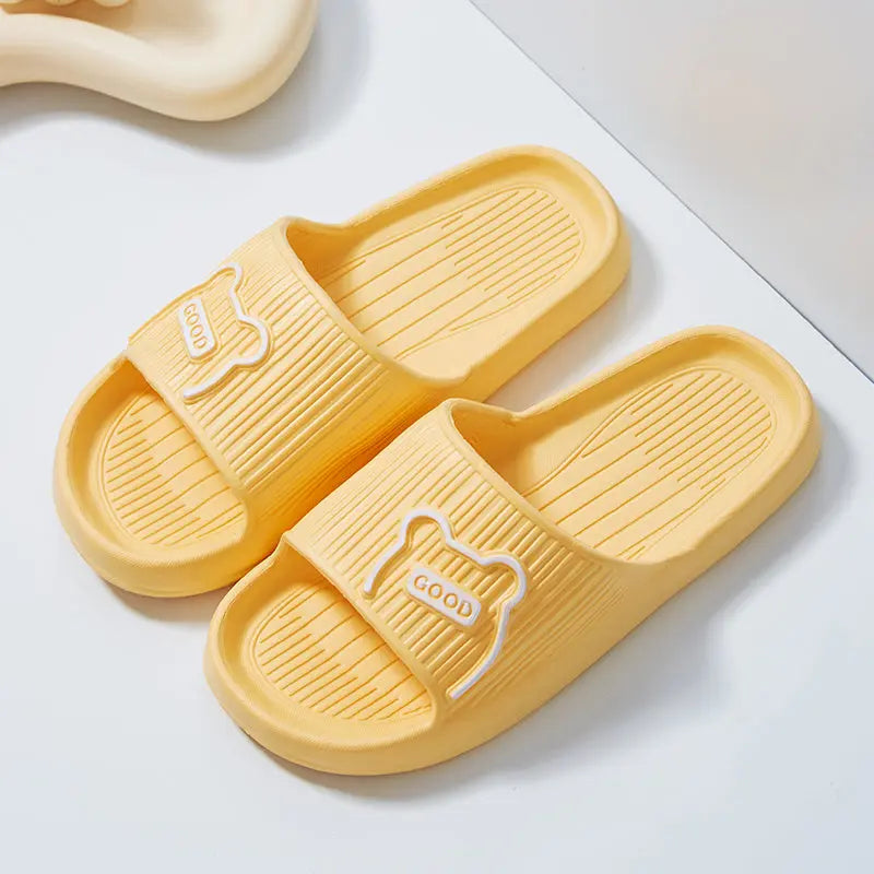 Stylish Striped Women’s Slippers - Open Toe, Comfortable & Non-Slip Indoor Shoes for All Seasons Lady T Fashions