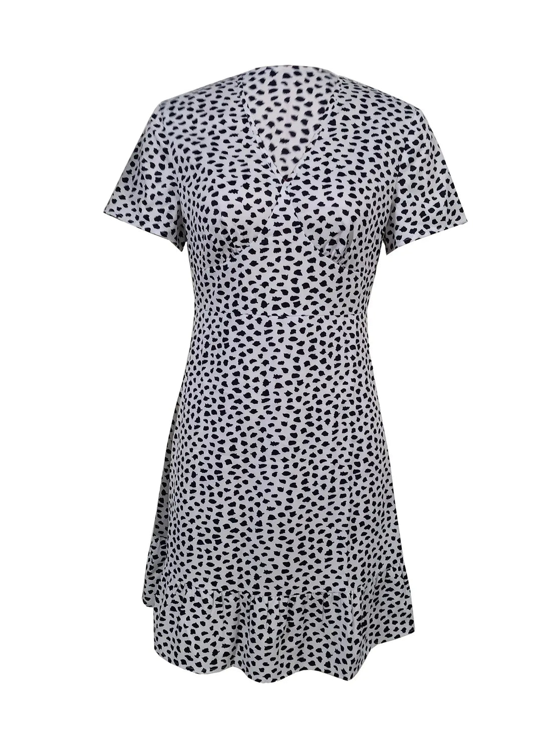 Ladies' V-neck Printed Fashionable A-list Dress Lady T Fashions