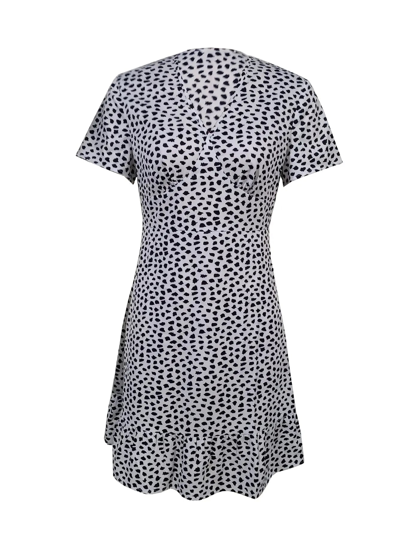 Ladies' V-neck Printed Fashionable A-list Dress Lady T Fashions