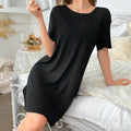 Spring And Summer Home Wear Comfort And Casual Loose Women's Nightdress Short Sleeve Pajamas Lady T Fashions