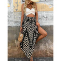 Women's High Elastic Waist Midi Skirt Casual Summer Trendy Tie Front Flowy Floral Print Beach Long Skirt Lady T Fashions