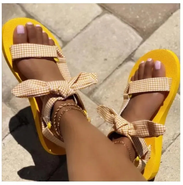 European And American Women's Sandals 21 Years Of Summer New Style Flat Bottom Lady T Fashions