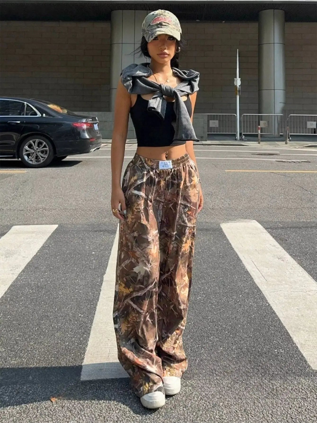 Slimming Casual Pants Hip Hop Retro Street Multi-pocket Camouflage Cargo Pants For Women Y2k Hip-hop Cargo Grunge Baggy Trousers Lady T Fashions