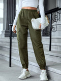 Multi-Color Casual Working Pants Multi-pocket Skinny Pants Lady T Fashions