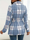 Women's Casual Vintage Plaid Front Button Loose Shirt For Spring Autumn Lady T Fashions