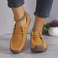 Women's Flat Loafers, Comfy Lace Up Soft Sole Flat Shoes, Casual Non Slip Walking Shoes Lady T Fashions