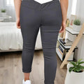 Women's Solid Color Casual Pants - Stretchy Waist With Drawstring Comfortable Lounge Pants Lady T Fashions